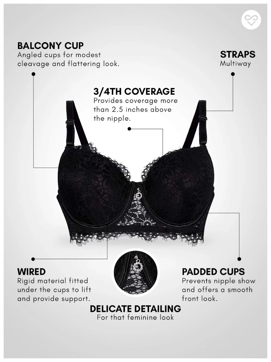 Susie Black Beauty Full Lace Padded Wired Designer Bra 3 Susie Black Beauty Full Lace Padded Wired Designer Bra