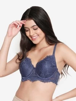 Susie Jacaranda Blue Full Lace Padded Wired Designer Bra 10 Susie Jacaranda Blue Full Lace Padded Wired Designer Bra -Shyaway s049 jacarandablue 02
