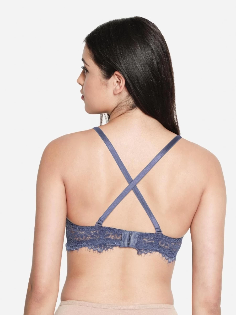 Susie Jacaranda Blue Full Lace Padded Wired Designer Bra 7 Susie Jacaranda Blue Full Lace Padded Wired Designer Bra - Image 5