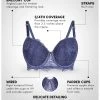 Susie Jacaranda Blue Full Lace Padded Wired Designer Bra