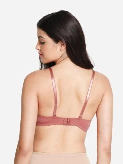 Susie Ballet Pink Half Lace Cup Padded Wired Bra -Shyaway s050 balletpink 4 1