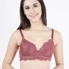 Susie Rose Pink Full Lace Padded Wired 3/4th Coverage Bra -Shyaway s051 wildrose 1