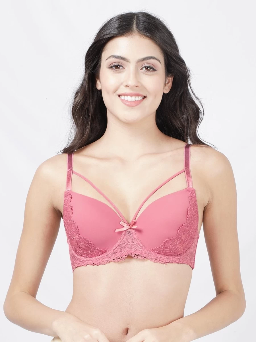 Susie Wild Rose Strappy Neckline Padded Wired Bra 3 Susie Wild Rose Strappy Neckline Padded Wired Bra