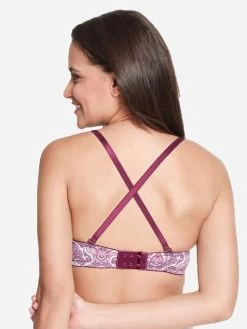 Susie Orchid Purple Paisley Printed Padded Wired Bra -Shyaway s054 duskyorchid 5