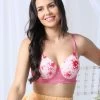 Susie Candy Pink Floral Printed Padded Wired T Shirt Bra