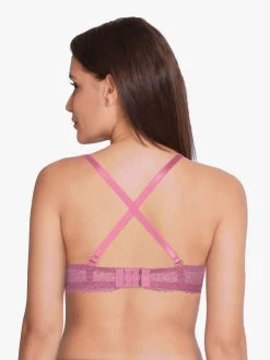 Susie Dusky Orchid Floral Printed Padded Wired T-Shirt Bra -Shyaway s056 duskyorchid 05