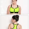 Shyle NeonYellow Zip Front Racerback Sports Bra 1 Shyle NeonYellow Zip Front Racerback Sports Bra -Shyaway s123 neon