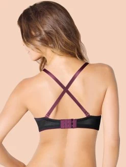 Susie Black Beauty Full Lace Contrast Cup Plunge Bra 7 Susie Black Beauty Full Lace Contrast Cup Plunge Bra -Shyaway s14025 black beauty c