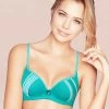 Susie Aqua Green Stripe Print Push Up Bra -Shyaway s16043 aquagreen