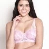 Susie Baby Pink Padded Designer Lace Strappy Front Bra -Shyaway s17014 babypink 01