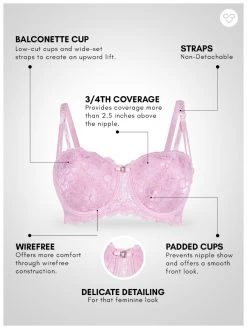 Susie Baby Pink Padded Designer Lace Strappy Front Bra 8 Susie Baby Pink Padded Designer Lace Strappy Front Bra -Shyaway s17014 babypink 05