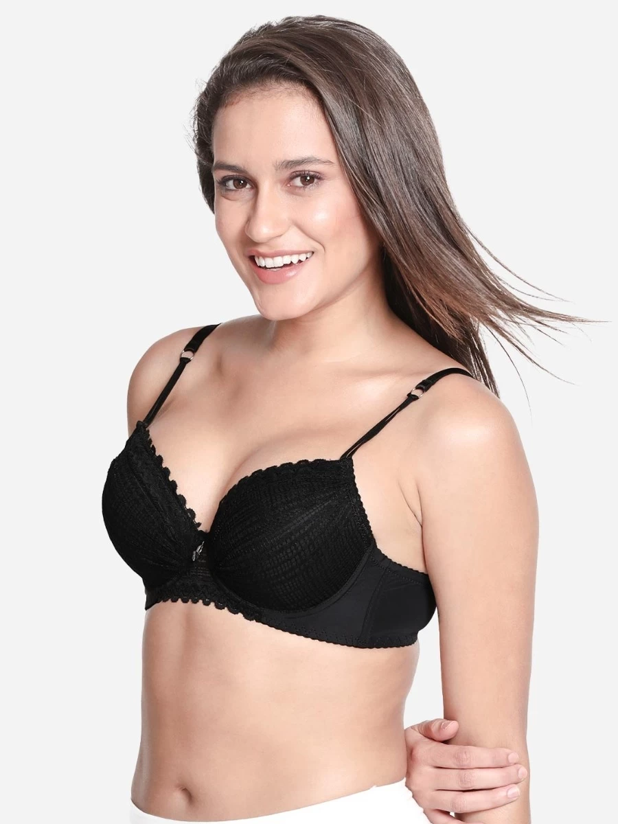 Susie Black Beauty Padded Wired Full Lace Designer Bra 4 Susie Black Beauty Padded Wired Full Lace Designer Bra - Image 2