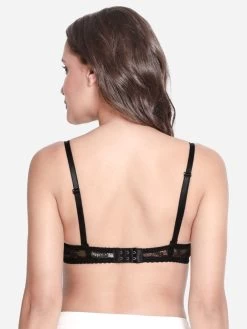 Susie Black Beauty Padded Wired Strappy Neckline Lace Bra 9 Susie Black Beauty Padded Wired Strappy Neckline Lace Bra -Shyaway s18006 blackbeauty 04