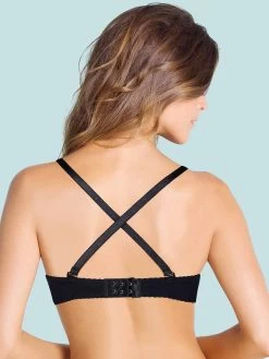 Susie Black Beauty Padded Wired Full Lace Plunge Bra 7 Susie Black Beauty Padded Wired Full Lace Plunge Bra -Shyaway s18042 blackbeauty c