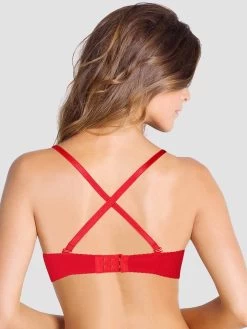 Susie Fiery Red Padded Wired Full Lace Plunge Bra 7 Susie Fiery Red Padded Wired Full Lace Plunge Bra -Shyaway s18042 fieryred c