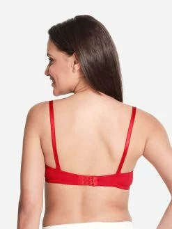 Susie Fiery Red Padded Wired Designer Lace Bra -Shyaway s19059 fieryred 04