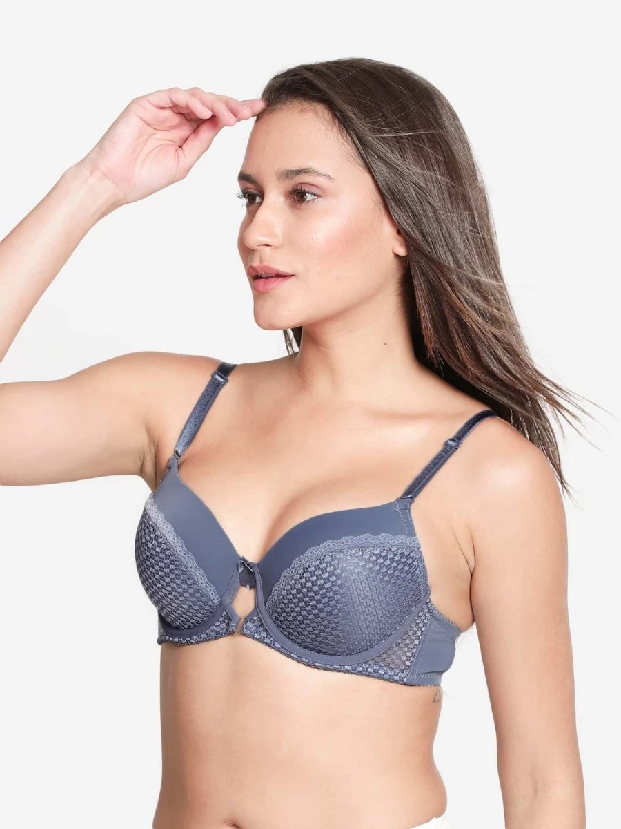 Susie Jacaranda Blue Padded Wired Designer Lace Bra 5 Susie Jacaranda Blue Padded Wired Designer Lace Bra - Image 3