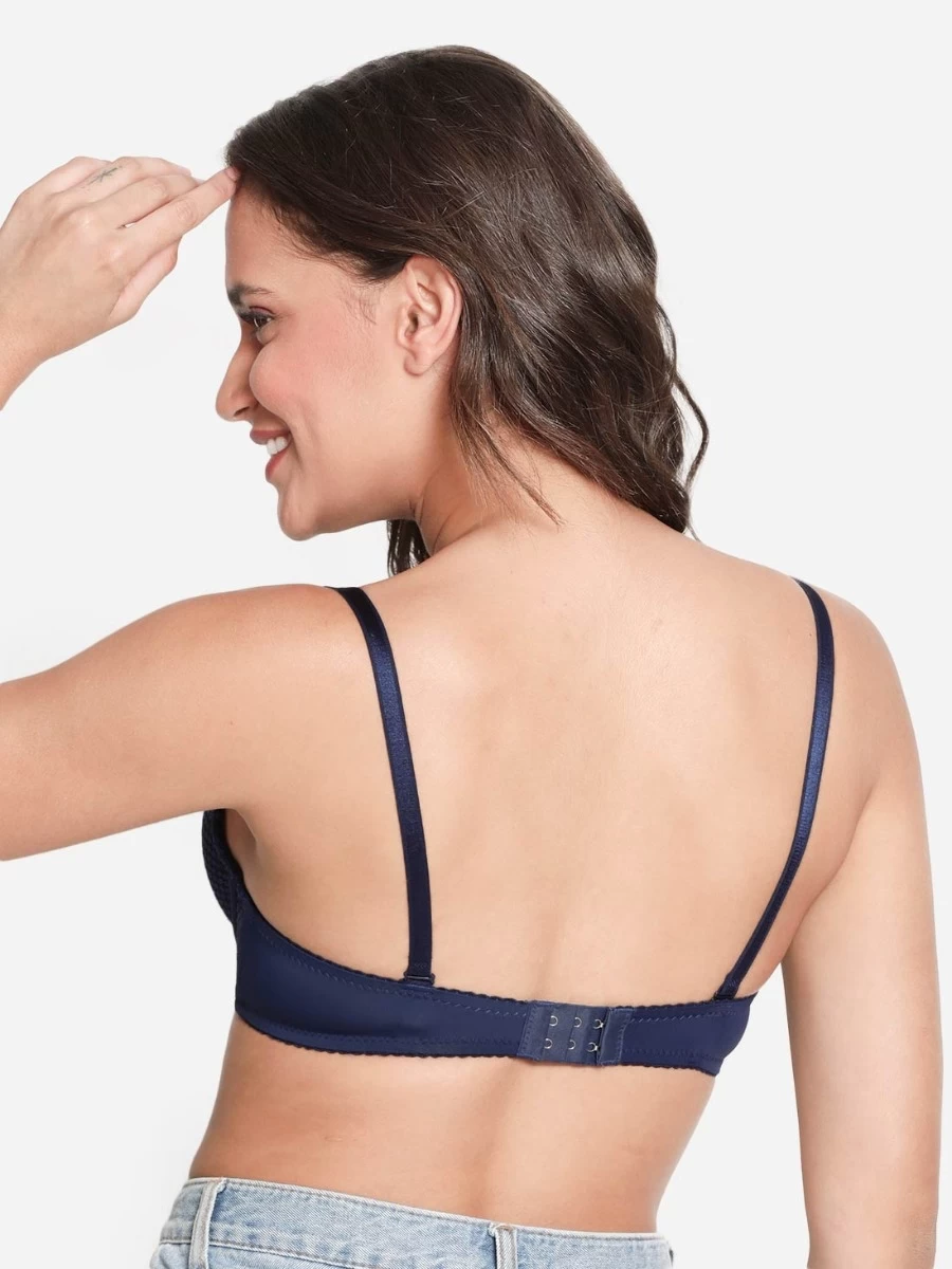 Susie Ocean Blue Padded Wired Designer Lace Bra 7 Susie Ocean Blue Padded Wired Designer Lace Bra - Image 5