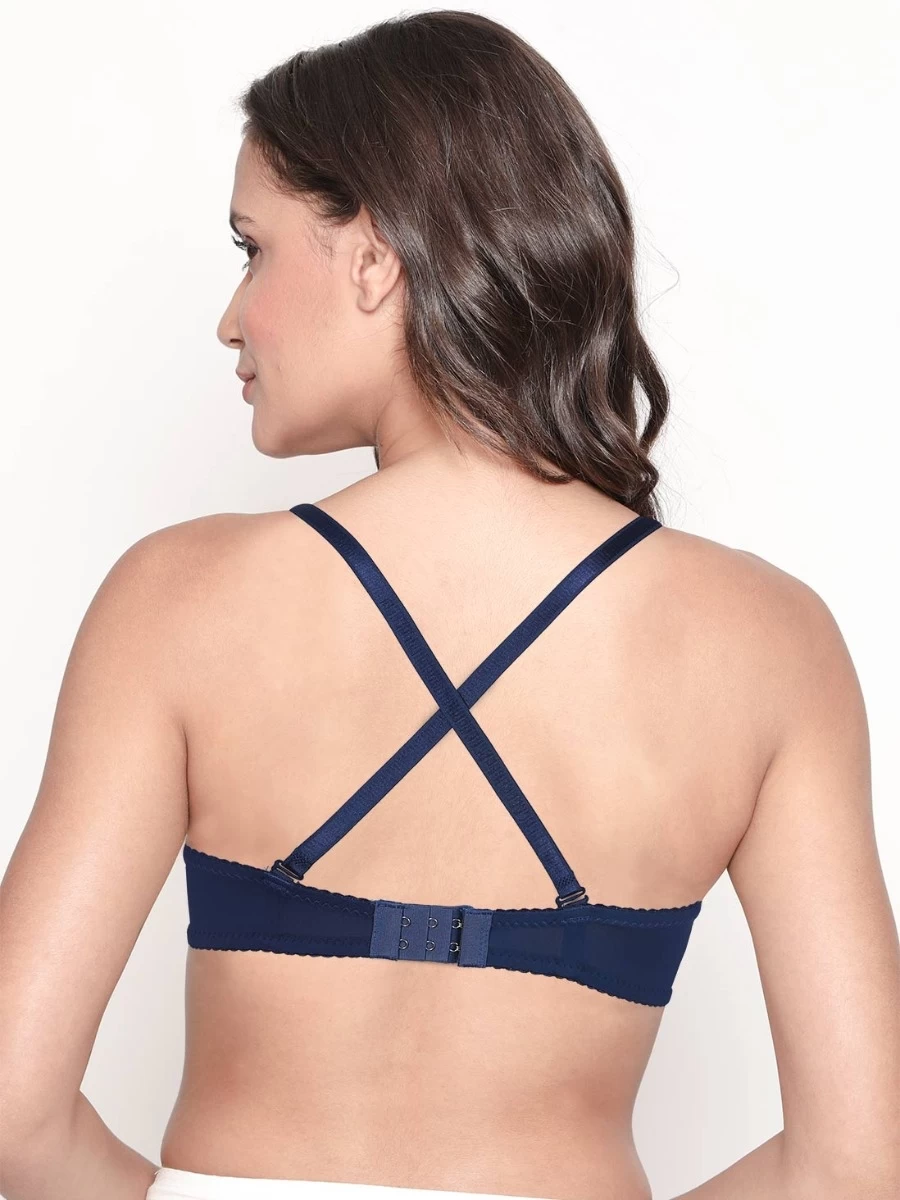 Susie Ocean Blue Padded Wired Designer Lace Bra 6 Susie Ocean Blue Padded Wired Designer Lace Bra - Image 4