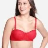 Susie Hot Red Lace Overlay Balconette Bra