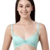 Susie Mint Green Lace Embellished Lightly Padded Balconette Bra