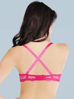 Susie Magenta Lace Balconette Bra 7 Susie Magenta Lace Balconette Bra -Shyaway s28034 magenta 3