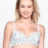 Susie Sky Blue Rose Flower Print Padded Everyday Bra -Shyaway s418 skyblue 1 1