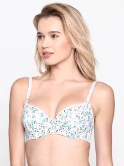 Susie Sky Blue Rose Flower Print Padded Everyday Bra 8 Susie Sky Blue Rose Flower Print Padded Everyday Bra -Shyaway s418 skyblue 2 1