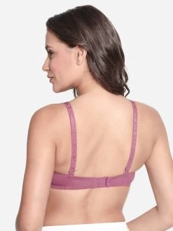 Susie Dusky Orchid Padded Wired 3/4th Coverage Full Lace Bra -Shyaway s51075 duskyorchid 04