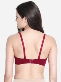 Susie Sangria Red Padded Wired 3/4th Coverage Full Lace Bra 11 Susie Sangria Red Padded Wired 3/4th Coverage Full Lace Bra -Shyaway s51075 sangriared 04