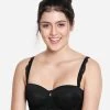 Susie Black Beauty Half Lace Cup Padded Wired Balconette Bra -Shyaway s51129 blackbeauty 1