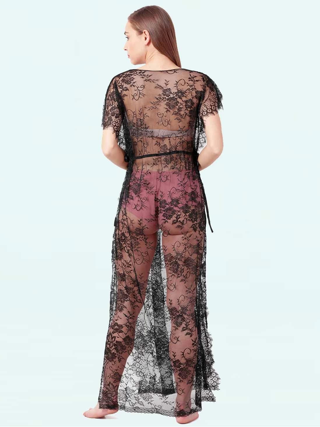 Shyle Black Lace Side Knot Sexy Babydoll 4 Shyle Black Lace Side Knot Sexy Babydoll - Image 2