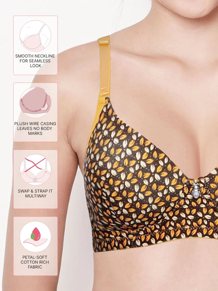 Susie Brown With Yellow Overall Floral Printed Bra 4 Susie Brown With Yellow Overall Floral Printed Bra - Image 2