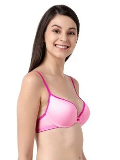 Susie CANDY Baby Pink Push Up Bra With Plunging Neckline -Shyaway sc075 babypink 02