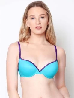 Susie CANDY Blue Violet Push Up Bra With Plunging Neckline