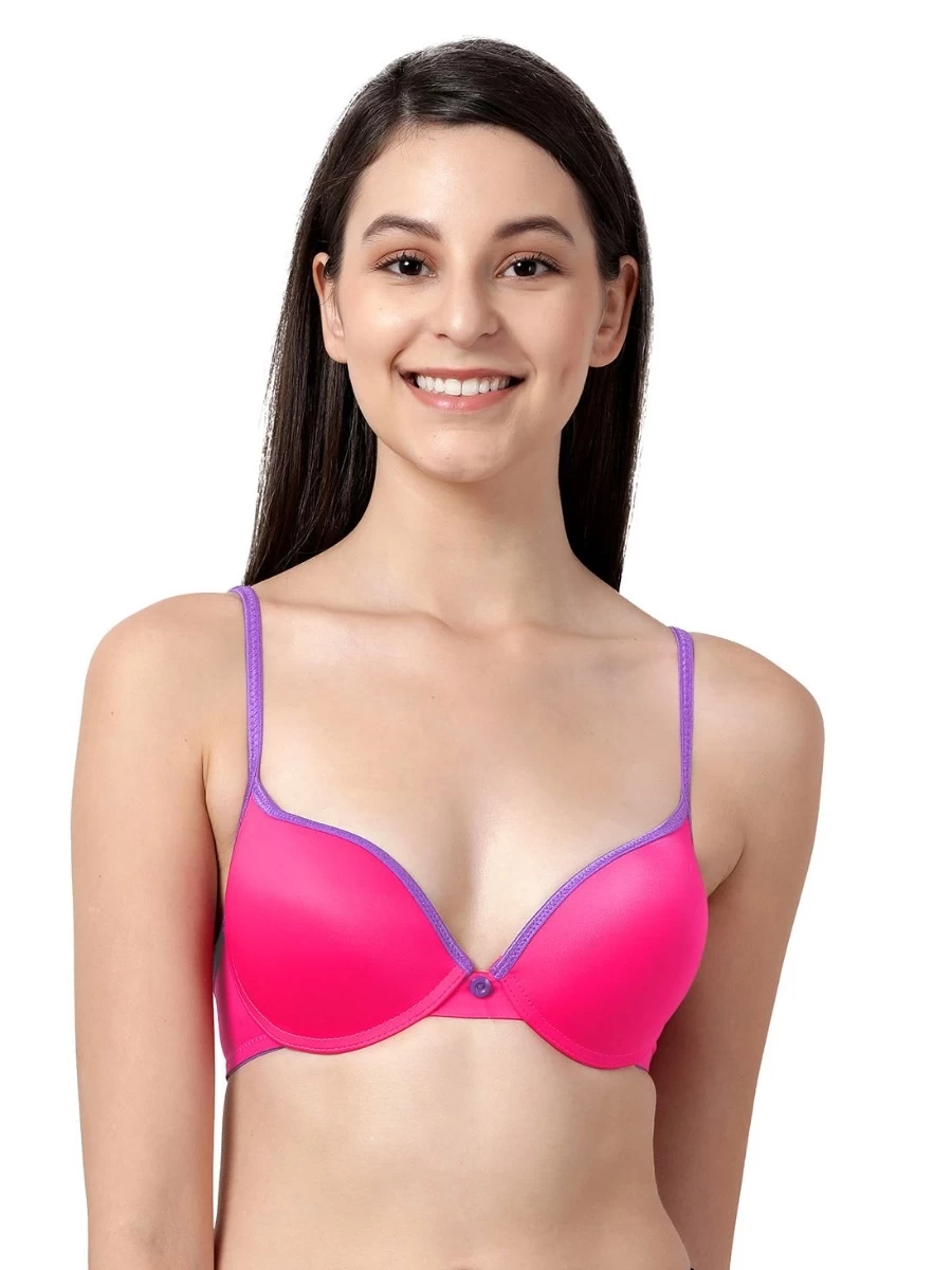 Susie CANDY Pink Violet Push Up Bra With Plunging Neckline 3 Susie CANDY Pink Violet Push Up Bra With Plunging Neckline