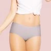 Susie Light Grey Seamless Knit Comfy Everyday Hipster Panty -Shyaway sh02 lightgrey front