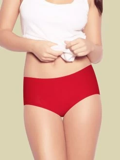 Susie Hot Red Seamless Comfy Everyday Hipster Panty