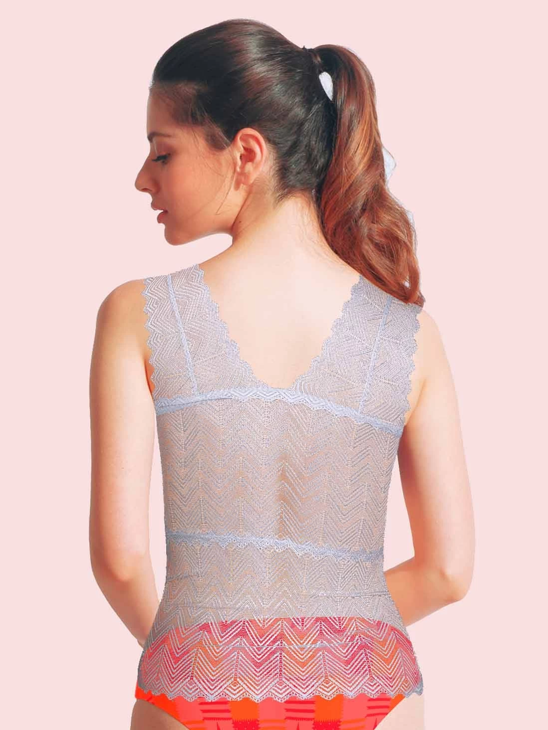 SHYLE WHITE FULL LACE SEXY TRANSPARENT CAMISOLE 4 SHYLE WHITE FULL LACE SEXY TRANSPARENT CAMISOLE - Image 2