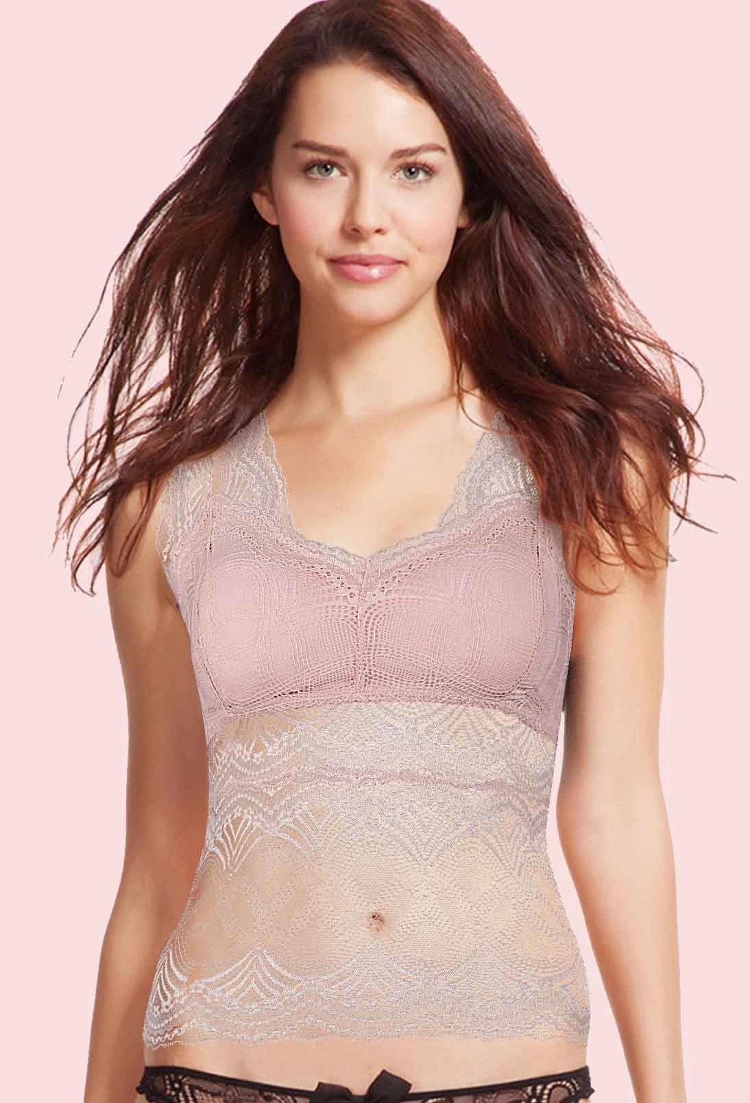 SHYLE BABY PINK PLUNGE FULL LACE SEXY CAMISOLE 3 SHYLE BABY PINK PLUNGE FULL LACE SEXY CAMISOLE