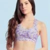 Shyaway White Lilac Laisy Daisy Print Sports Bra -Shyaway shyaway white lilac laisy daisy print sports bra 1
