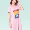 Shyaway Dusty Pink Book Addict Letter Print Nightgown -Shyaway shyaway dusty pink book addict letter print nightgown