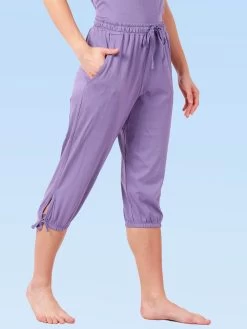 Shyaway Lilac Purple Solid Sleeveless Nightwear Capri Set -Shyaway shycp002 pastellilac 6