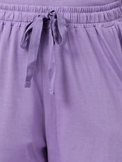 Shyaway Lilac Purple Solid Sleeveless Nightwear Capri Set -Shyaway shycp002 pastellilac 8