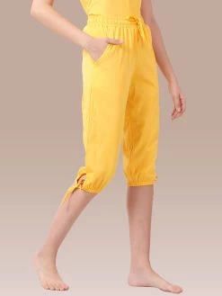 Shyaway Sunshine Yellow Solid Sleeveless Nightwear Capri Set 15 Shyaway Sunshine Yellow Solid Sleeveless Nightwear Capri Set -Shyaway shycp002 sunshine 6