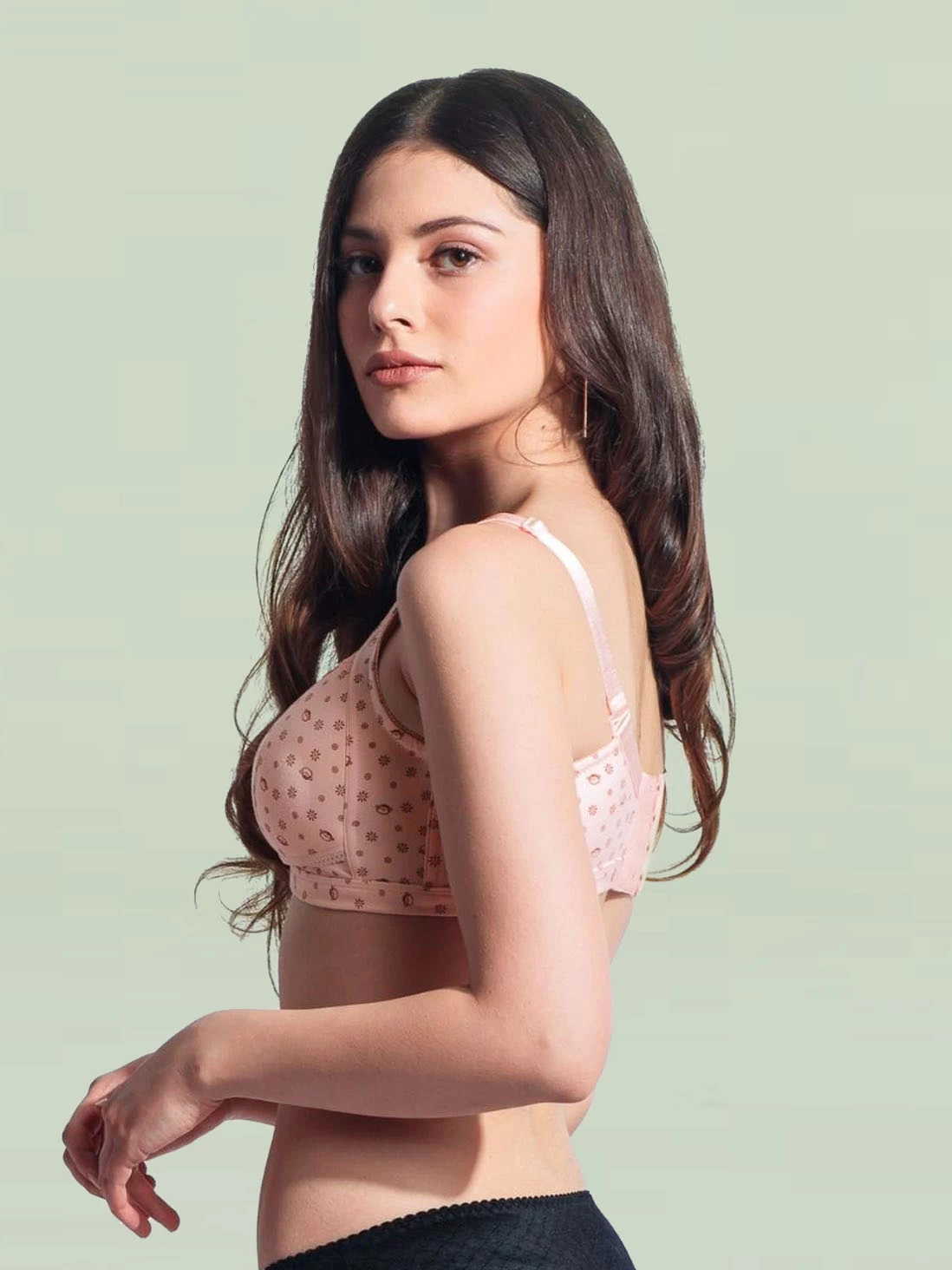 Shyle Light Peach Toy Print Nursing Bra 6 Shyle Light Peach Toy Print Nursing Bra - Image 4