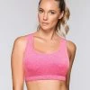 Shyle Pink Melange Soft Racerback Sports Bra With Removable Padding 1 Shyle Pink Melange Soft Racerback Sports Bra With Removable Padding -Shyaway shyle pink melange soft racerback sports bra with removable padding 1