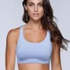 Shyle Powder Blue Strappy Cross Back Sports Bra -Shyaway shyle powder blue strappy cross back sports bra 1