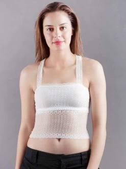 Shyle White Short Lace Women Camisole -Shyaway shyle white short lace women camisole 2 1