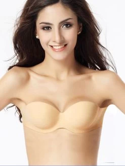 Shyle Adhesive Ivory Backless Underwire Strapless Bra